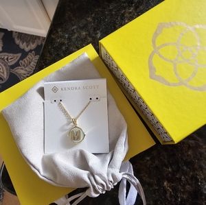 New Kendra Scott necklace with letter M pendant